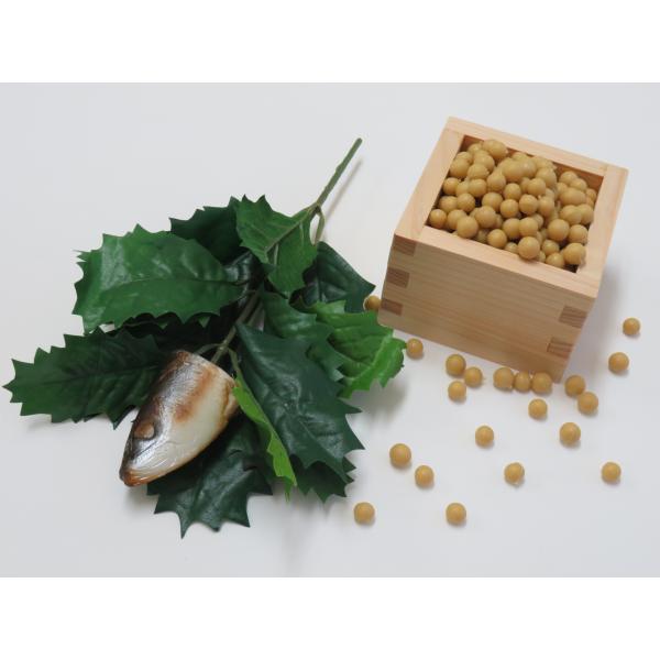 もこち様リクエスト　あみぐるみ　柊鰯（グリーン）・豆まき（升・豆3個）セット 食品サンプル 柊鰯・大豆（枡付き）セット 節分 節分イワシ 豆まき