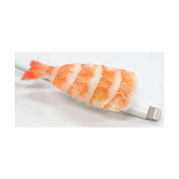 断線防止カバー ケーブル保護 ミニチュア 寿司 (海老)