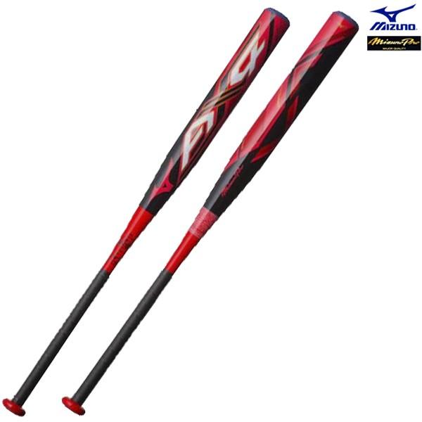 ミズノ MIZUNO 1CJFS30785 ソフトボール用【ミズノプロ】AX4 FRP製 85cm 平均740g 3号 ゴムボール用 バット ブラック  レッド トップバランス 18ss【取寄M】