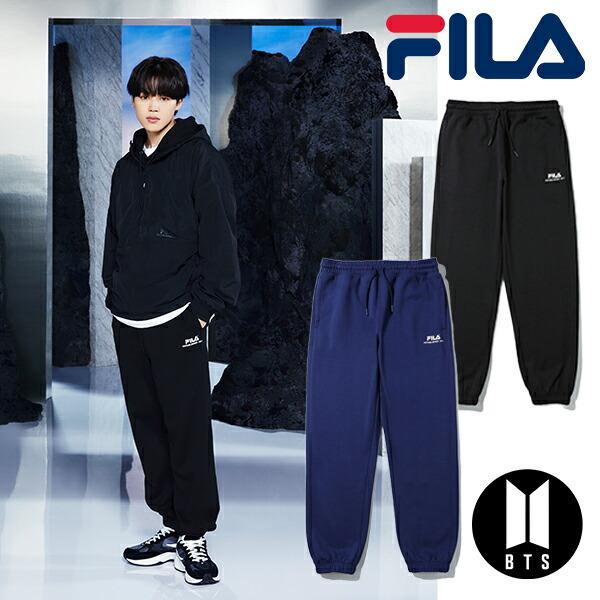 即納】フィラ FILA BTSコラボ スウェット ロングパンツ 防弾少年団 