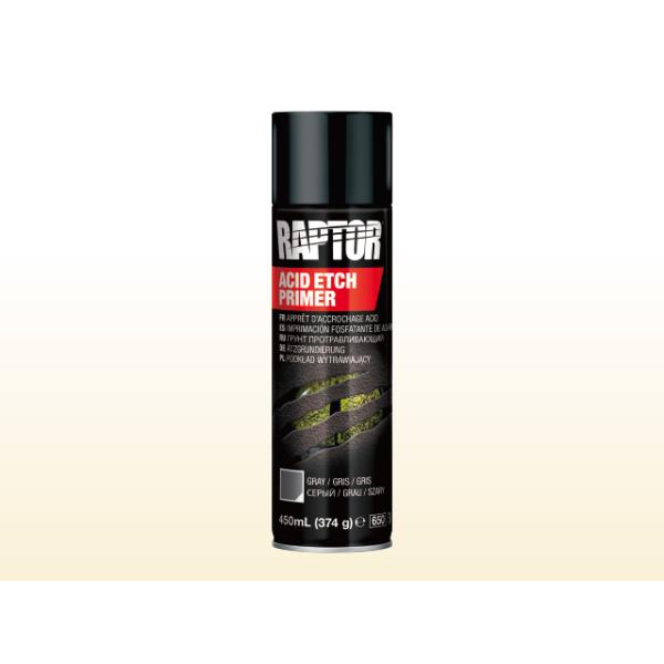 素地のエッチングと下塗りをワンステップで実現する450mLスプレー缶です。リン酸エステル配合により、亜鉛メッキ鋼やアルミニウムのような難しい 材質への塗料の接着を促進します。こちらはアシッドエッチングプライマー1液型のスプレー缶となります。