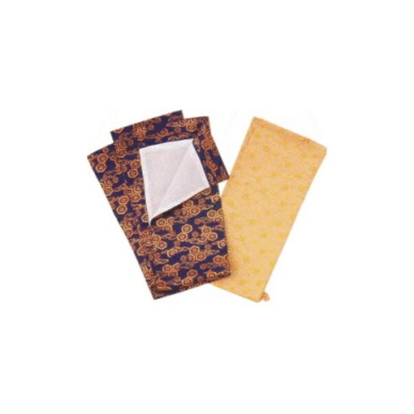 京都西陣織の着物の生地を使用した刀剣（真剣・居合刀）用の金襴袋です。刀剣袋のお色は紺・青色系統、朱・橙・黄色系統、緑色系統の３系統からお選び頂けます。注）着物の生地を使用しておりますので、おおよその色合いとなります。また、色・柄は全て異なり...