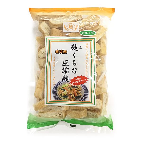 ■商品名 【かりゆし　麸くらむ圧縮麸スライス ７２ｇ】■商品について 圧縮してある麩をカットしているので、 お料理もしやすく、保存にも便利です。■原材料名 小麦グルテン（小麦を含む）（国内製造）、小麦粉/膨張剤■内容量 72ｇ■製造日からの...