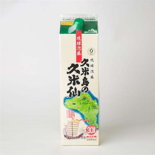 久米島の久米仙 久米仙30度 泡盛30度・パック 1800ml : サンエー
