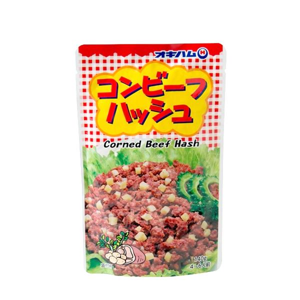 さまざまな料理にお使いいただけるコンビーフハッシュ。◆原材料名：牛肉・馬鈴薯（遺伝子組み換え不分別）・食塩・砂糖・香辛料・調味料・発色剤※原材料の一部に大豆を含みます。◆内容量：140ｇ◆賞味期限：製造日より360日◆メーカー／産地　など：...