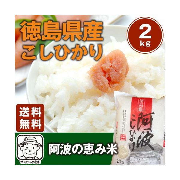 令和7年産 徳島県産コシヒカリ2kg 阿波の恵み米こしひかり ≪※送料