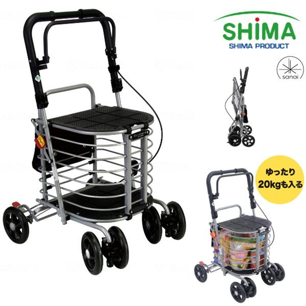●種類／シルバーカー●重量／5.2kg●耐荷重／80kg●カゴ容量／25L●サイズ／　本体サイズ：幅46×奥行き54×高さ83・87・91cm　座面サイズ：座幅32×奥行30×高さ49cm　車輪サイズ：前輪14.5cm、後輪14.5cm●材...