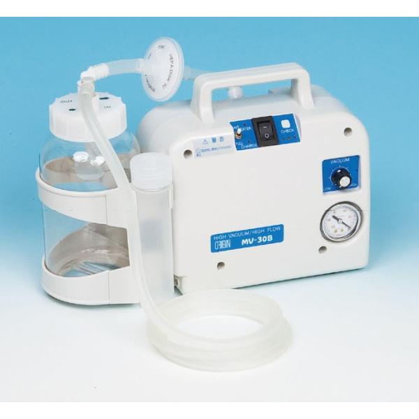 ●品番/MV-30B●吸引瓶容量/800ml（ポリカーボネート）●ポンプ/ダイヤフラム式ポンプ●最大吸引圧/0〜−70kPa●排気流量/22l/min（FULLモード）、16l/min（SAVEモード）●電源/AC100V-240V 50/...