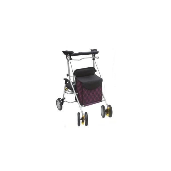 ●品名／シンフォニーワイドSP II●カラー／Bグレー、アーガイル●サイズ／幅60.5×奥行71×高さ93〜102cm（4段階／3cm）●折りたたみ寸法／幅60.5×奥行43×高さ100.5cm●座面高／43cm●座面サイズ／幅38×奥行2...