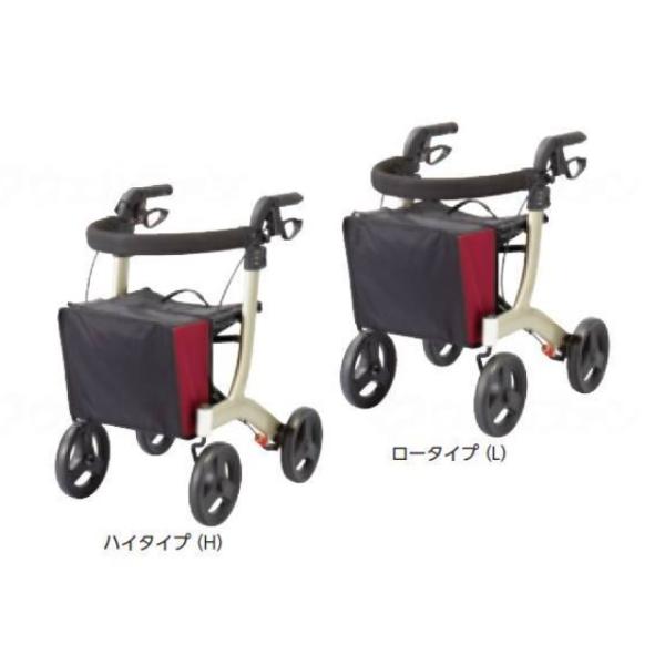 ●品名／リトルターン H/L●品番／532-315、532-316●フレーム／アルミ●カラー／ワインレッド●サイズ／幅48×奥行き65×高さ（H）ハイタイイプ　74〜86cm(6段階）　　　　　高さ（L）ロータイプ　67〜74.5ｃｍ（4段...