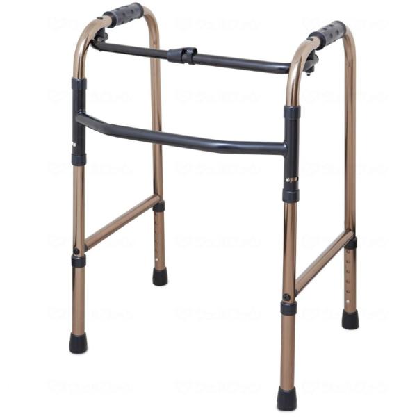 ●型番／C2021-BR●カラー／ブロンズ●サイズ／幅56cm×奥行44cm×高さ74〜87cm●重量／2.4kg●材質／本体：アルミ、握り手：合成ゴム●特徴／・ハンドグリップは、滑らず柔らかくて握りやすいPVCラバーを採用しています。・高...