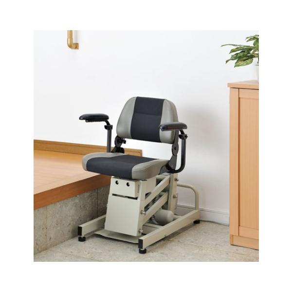 ●品名／アルコー6000型●品番／100574●サイズ／　本体：幅56×長さ69.8×高さ80〜122cm　座高：44〜86cm　アジャスター調高幅：2.5cm　座マット寸：40×40cm、厚み6cm●重さ／33kg●材質／スチール●電源／...