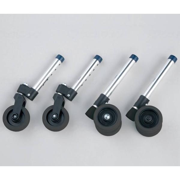 ●型番／SAGS●キャスター仕様●前輪／4インチ・ワイド幅ゴムスイングキャスター●後脚／4インチ・ワイド幅ツインゴムキャスター付ストッパー●特徴／・セーフティーアームウォーカー用の脚部品です。