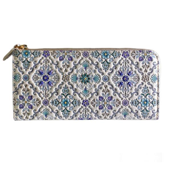 L字長財布 オリエント 【ブルー】 革 長財布 サイフ ファスナータイプ