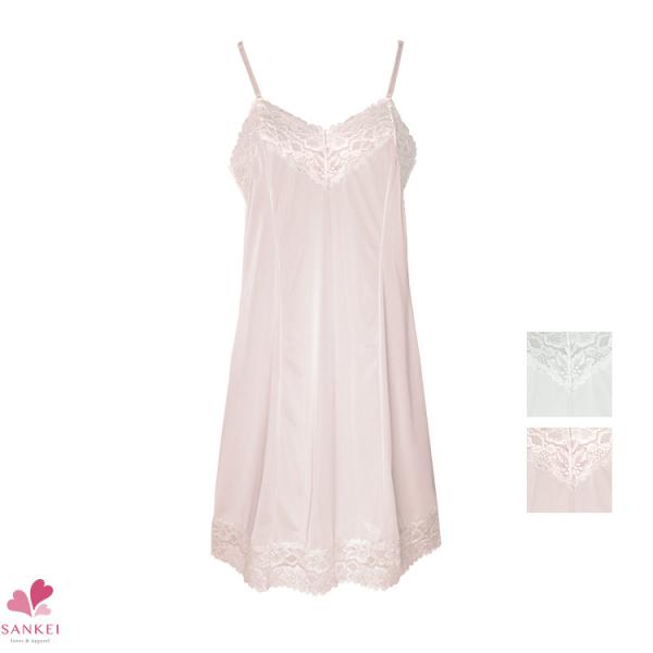 スリップ インナー ランジェリー キャミソール 下着 スリップ下着 丈90cm 下着女性 女性下着 日本製 ドレスインナー 無地 レース 三軒茶屋通信インナーウエア三恵 通販 Paypayモール
