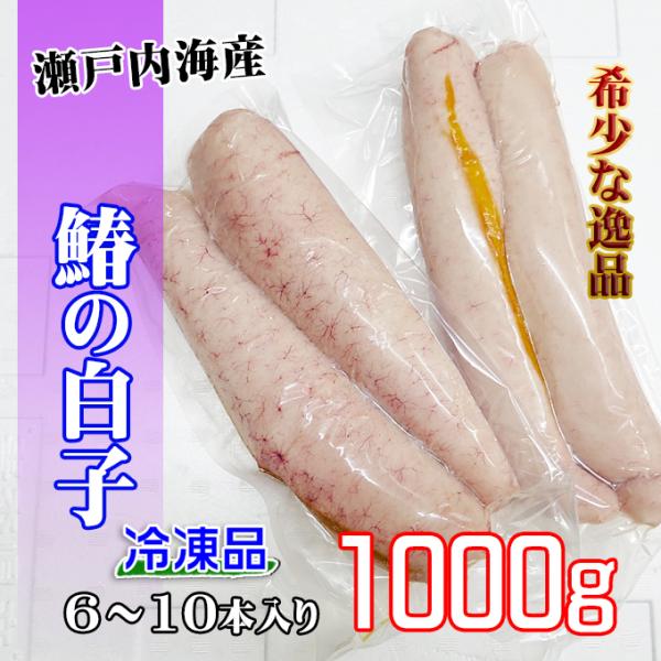 瀬戸内海産の鰆の白子1000g 冷凍品《サワラの白子》珍味　国産天然物(さわらのしらこ)　