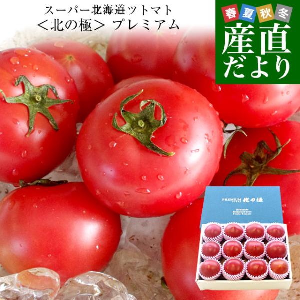 北海道より産地直送 下川町のスーパーフルーツトマト ＜北の極＞ プレミアム 約800g化粧箱　LからSサイズ（8玉から15玉）送料無料 とまと爆買
