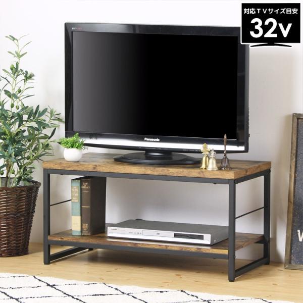 テレビ台 おしゃれ 黒 古材 風 安い 32型 24型 22型 26型 80 cm
