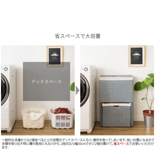 ランドリー バスケット 2段 カゴ ボックス 大容量 洗濯物入れ おしゃれ ラタン 調 収納家具 分別 キャスター付 サニタリー収納 脱衣所 新生活 Buyee Buyee Japanese Proxy Service Buy From Japan Bot Online