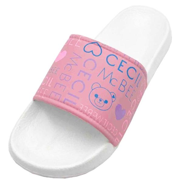 【アウトレット品】保管期間中に天板に色移りが発生しております。この他、小傷など履くことに支障はありませんのでアウトレット価格で販売いたします。※返品不可商品セシルマクビーのシンプル大人シャワーサンダル。ロゴがすっきりデザインの足元はおしゃれ...