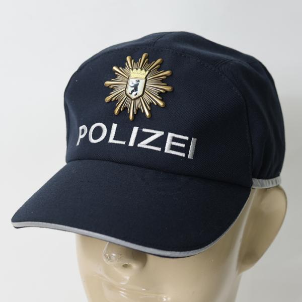 ドイツ警察. POLIZEIロゴ入りキャップ 濃紺 [ベルリン]《納品用