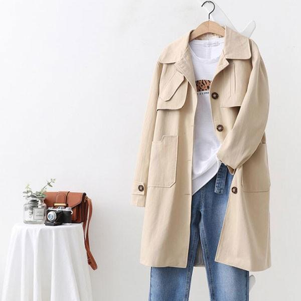スプリングコート レディース トレンチコート ロングコート ライトアウター 3色 ベージュ イエロー ピンク 春服 春 全店2点送料無料 Sand1104 サンドリスオンライン 通販 Yahoo ショッピング