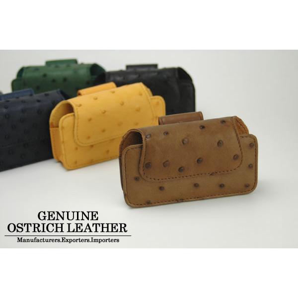 オーストリッチ　メンズ携帯ケース （大）【ostrich】