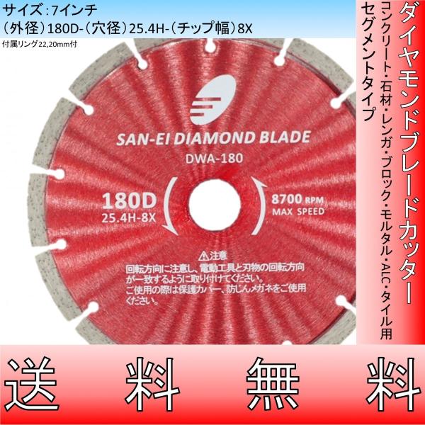 ※領収書発行サービスは終了させて頂きました。yahooショッピング内に領収書発行サービスがございますのでそちらをご利用ください。工事・建築現場で使われているダイヤモンドカッター【品番】DWA-180【用途】コンクリート・石材・レンガ・ブロッ...
