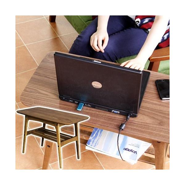 ローテーブル 幅75cm 北欧風 フロアテーブル リビング ウォールナット