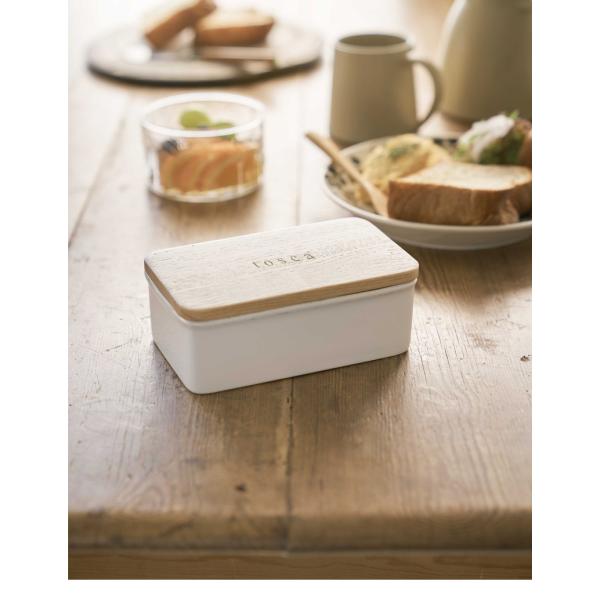 バターケース 陶器製 バター入れ バター 保存容器 おしゃれ 天然木 キッチン用品 Tosca トスカ 北欧 便利 シンプル ホワイト Buyee 日本代购平台 产品购物网站大全 Buyee一站式代购 Bot Online