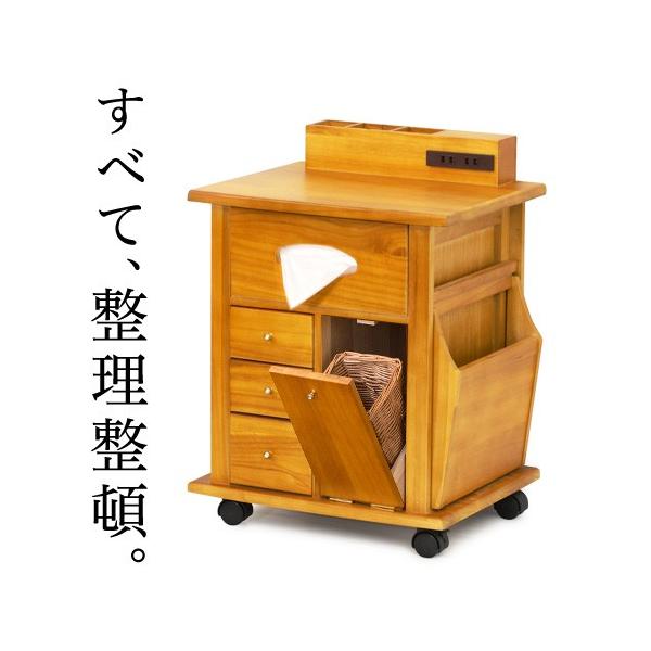 昭和レトロ 多数収納 木製 ナイトテーブル サイドテーブルワゴン キャスター付き ナイトワゴン ナイトテーブル サイドテーブル 木製 機能的