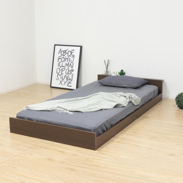 フロアベッド コンセント付 : 本棚&テレビ台&安心安全のサンゴ - 通販