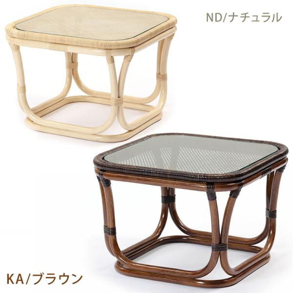 古家具◾️木製天板×籐ラタンフレーム カフェテーブル コーヒーテーブル 籐家具 サイドテーブル テーブル ラタン 組立不要 完成品 籐 ガラス天板 家具