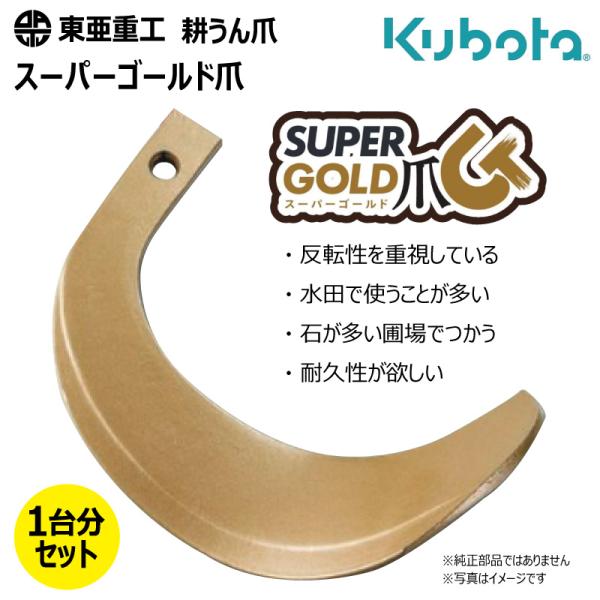 32本セット 61-108-01 クボタ スーパーゴールド爪 ロータリー 国産 東亜重工 耕運爪 耕うん爪 耕耘爪 トラクター爪 幅広 【社外品】