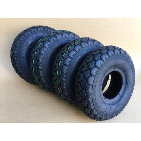 4本 4.10/3.50-4 4PR DURO タイヤ 荷車 台車 農用 台車 交換用 410-350-4 4.10-3.50-4 海外製 デュロ 410/350-4
