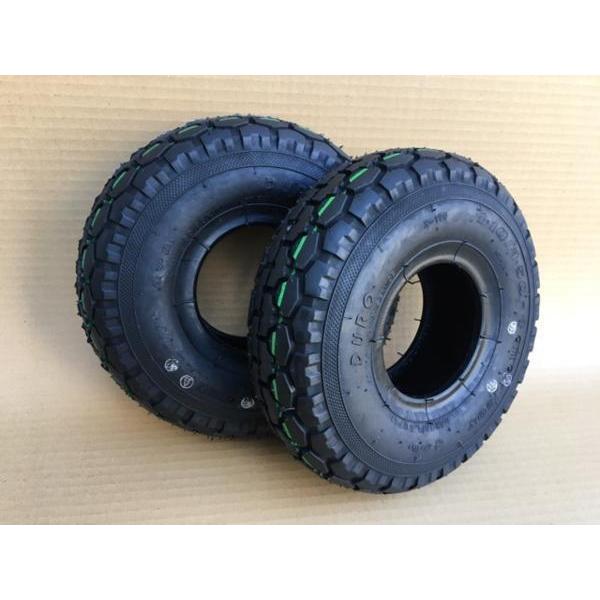 2本 4.10/3.50-4 4PR DURO タイヤ 荷車 台車 農用 台車 交換用 410-350-4 4.10-3.50-4 海外製 デュロ 410/350-4