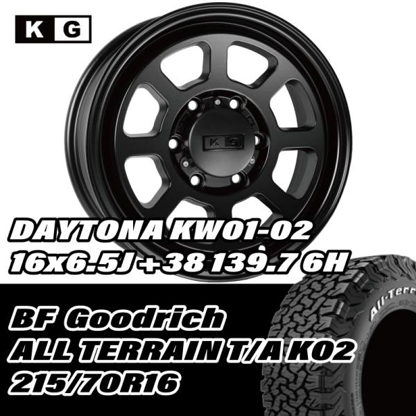 215/70R16 / 16×6.5J +38 139.7 6H BFグッドリッチ 