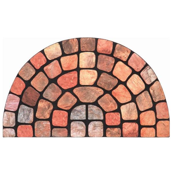 値下げ  ウェルカムマット A.半円レンガ 屋外 玄関マット 75×45cm ラバーマット 泥落とし マット 半円 屋外用 M5-MGKFGB90146A