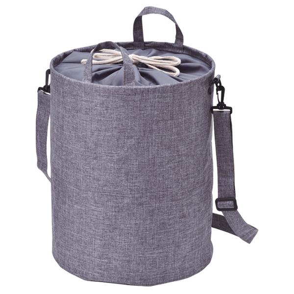 ランドリーバッグ 丸型 40L 大容量 巾着式 ショルダー式 中が見えない 洗濯かご ランドリーバスケット 洗濯物入れ 便利 M5-MGKHRS00174