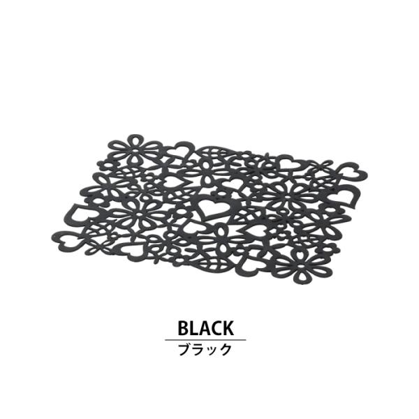 ソフトタッチでガラスや陶器、シンクを傷つけない。裏側には水を通すための凸がついています。▼ 製品サイズ（約）縦27.5×横31.5cm▼ 重量（約）140g▼ 材料シリコーンゴム▼ 詳細情報・耐熱温度230度▼ 生産国中国▼ カラーブラック...