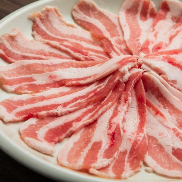 国産SPF豚スライス 200g もつ鍋用 単品 鍋セットと同梱で 送料無料 山樹