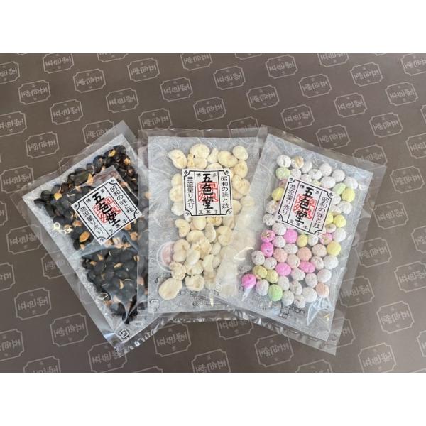 〈五色堂について〉●受け継がれる伝統昭和23年創業。 代々伝わる、匠の手技を受け継ぎ、豆菓子専門店として60年以上、昔ながらの味を伝えています。●進化する匠の技・初代から受け継がれる匠の技術。それは、他の誰にも真似できない、長い年月をかけ培...