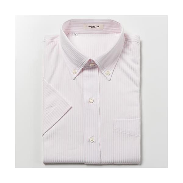 丸和繊維工業 インダスタイルトウキョウ ロンドンストライプ ボタンダウンシャツ 半袖 00J802LMB2 1枚 丸和繊維工業 インダスタイルトウキョウ ロンドンストライプ ボタン