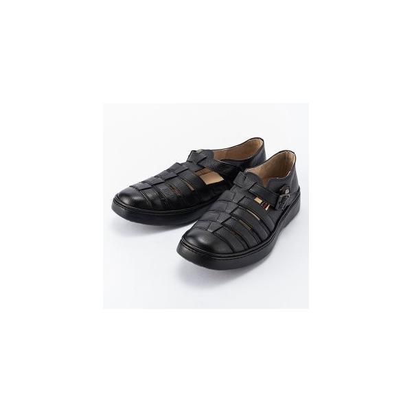 金谷製靴 カネカ 日本製 ソフト牛革 シボ仕様 サンダルシューズ 4E 190