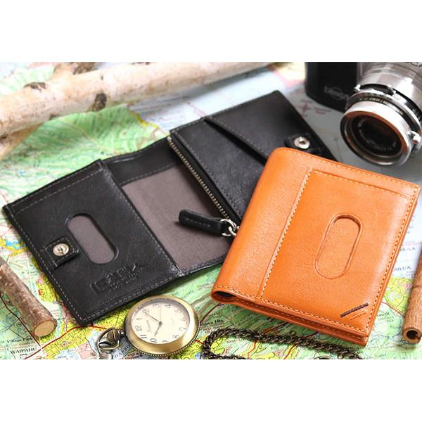 祥力 革職人 レザーファクトリー デュアルライン 定期入れ付き二つ折り財布 DU013 1個 革職人 LEATHER FACTORY 祥力 革職人 レザーファクトリー デュアル