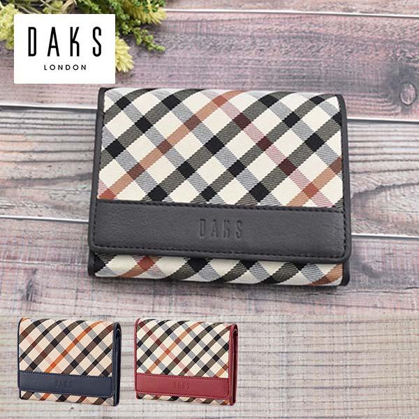DAKS（ダックス） プレリー ハウスチェック 二つ折り財布（L字