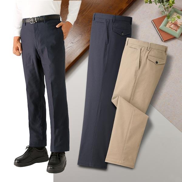 ハワード ハンティントン・クラブ 裏起毛ストレッチ綿混スラックス 2色組 311-5712K 1セット（2本：2色×各1本） Huntington Club ハワード ハンティントン・クラブ 裏起毛ストレッチ綿