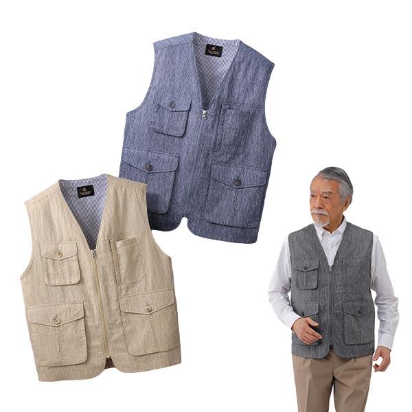 ハワード ポールミラー 高島ちぢみ・ポケットいっぱいベスト 375-12625 1着 ハワード ポールミラー 高島ちぢみ・ポケットいっぱいベスト 375-12625