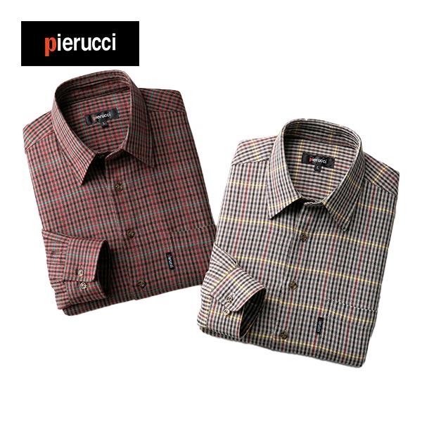 彩香 ピエルッチ ウール入り格子柄シャツ 2色組 GV-059 1セット（2枚：2色×各1枚） pierucci（ピエルッチ） 彩香 ウール入り格子柄シャツ 2色組 GV-059 1