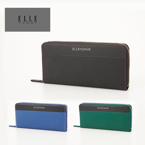 プレリー ELLE HOMME(エルオム) マルセイユ ラウンドファスナー長財布 XP36098 1個 ELLE HOMME（エルオム） プレリー マルセイユ ラウンドファスナー長